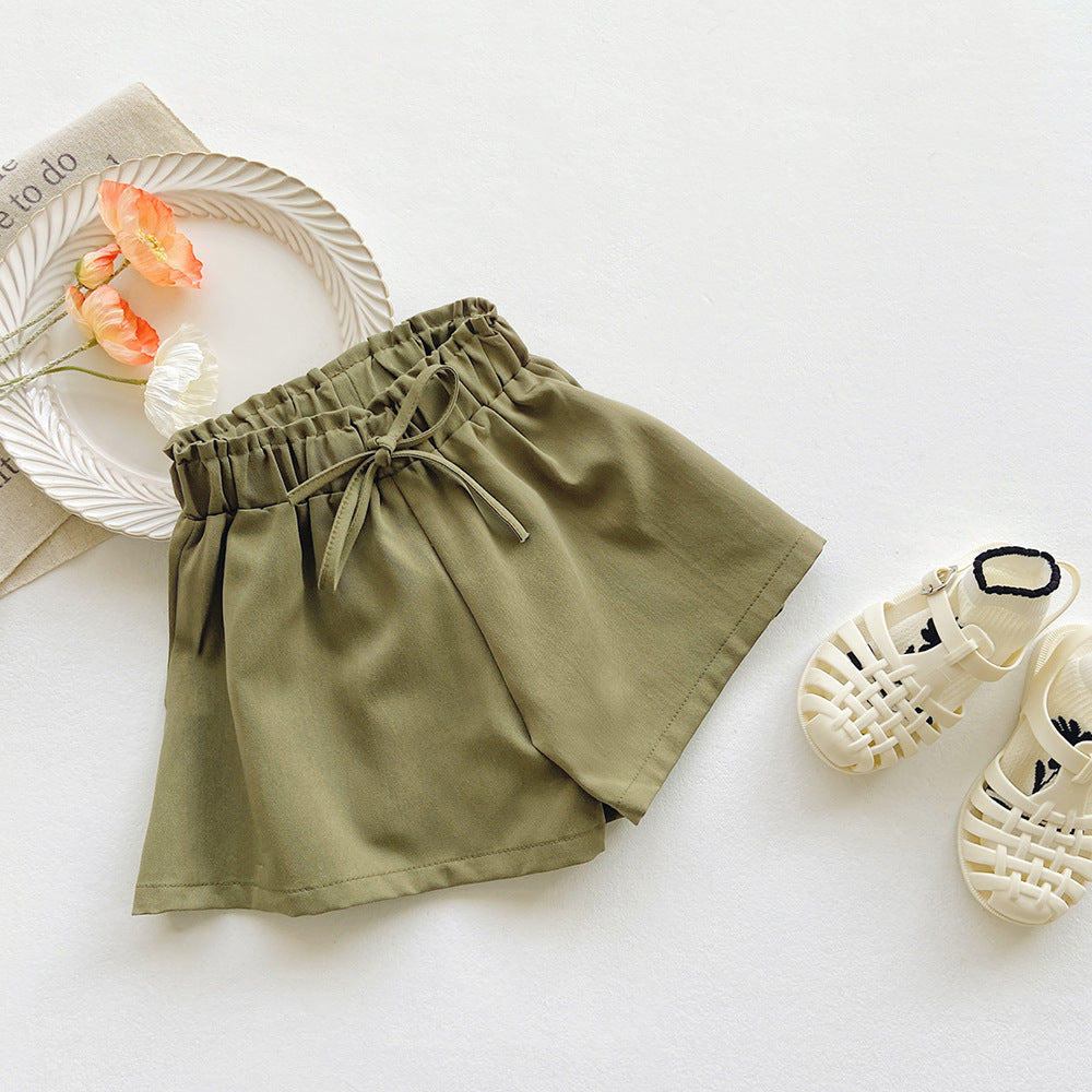 Korean Style Children's Casual Shorts Solid Color