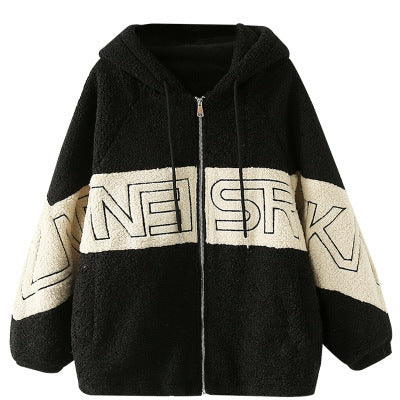 Fat MM Lazy Wind  Lamb Wool Coat Tide - KuzuSHOP