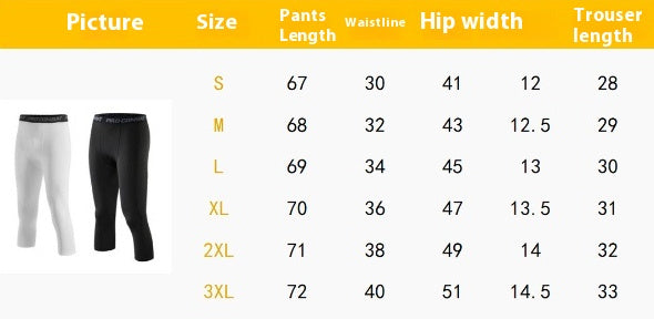 Tights Cropped Sports Training Trousers Men's Running Quick-drying Leggings - KuzuSHOP