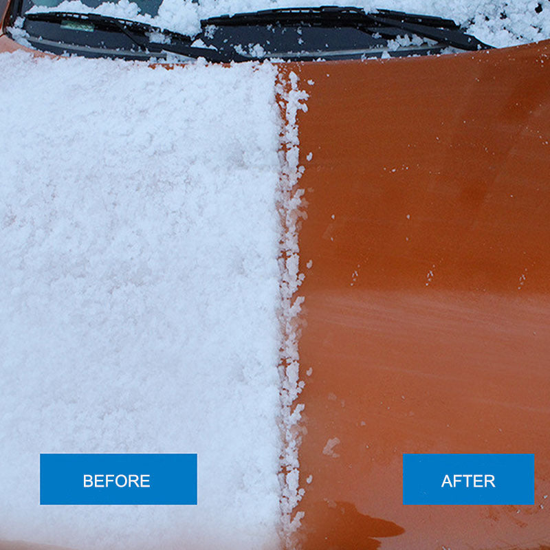 Car Windshield Snow Scraper Mitten With Durable Handle, Waterproof Snow Remover Glove With Warm Thick Soft Fleece - KuzuSHOP