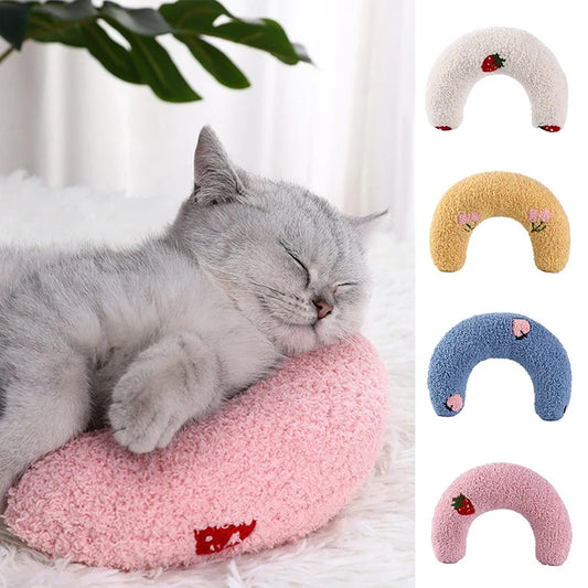 Little Pillow For Cats Fashion Neck Protector Deep Sleep Puppy U-Shaped Pillow Pets Pillow Kitten Headrest Dog Sleeping Pillow Pet Products - KuzuSHOP