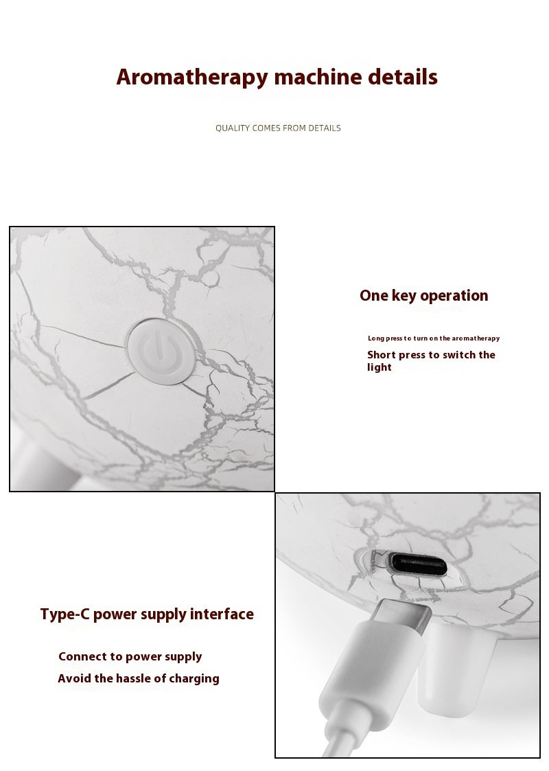 Creative Planet Colorful Atmosphere Lamp USB Humidifier 200ML Water Tank Can Add Essential Oil Household Mini Aroma Diffuser - KuzuSHOP