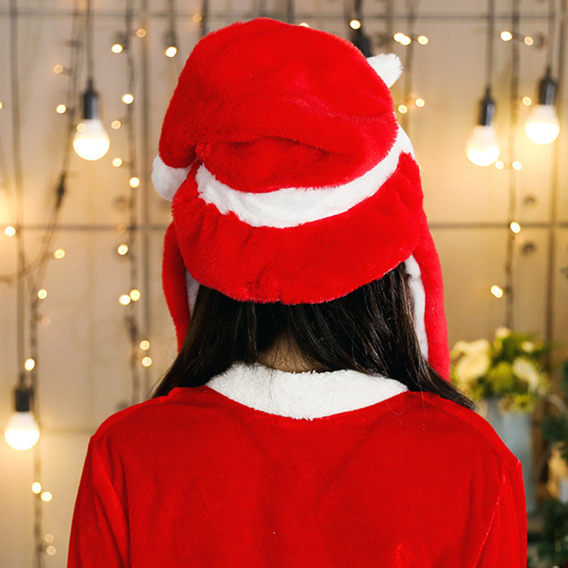 Novel Movable Christmas Hat Winter Cute Santa Claus Snowman Elk Hat - KuzuSHOP