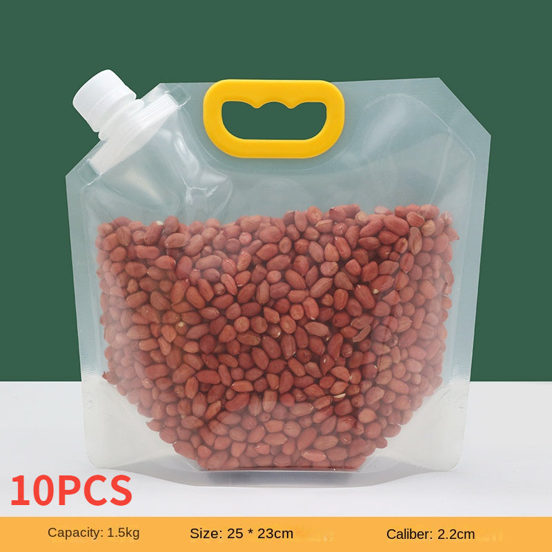 Kitchen Storage Bag Grain Moisture-proof Sealed Bag Insect-proof Transparent Portable Food-grade Transparent Storage Bag - KuzuSHOP