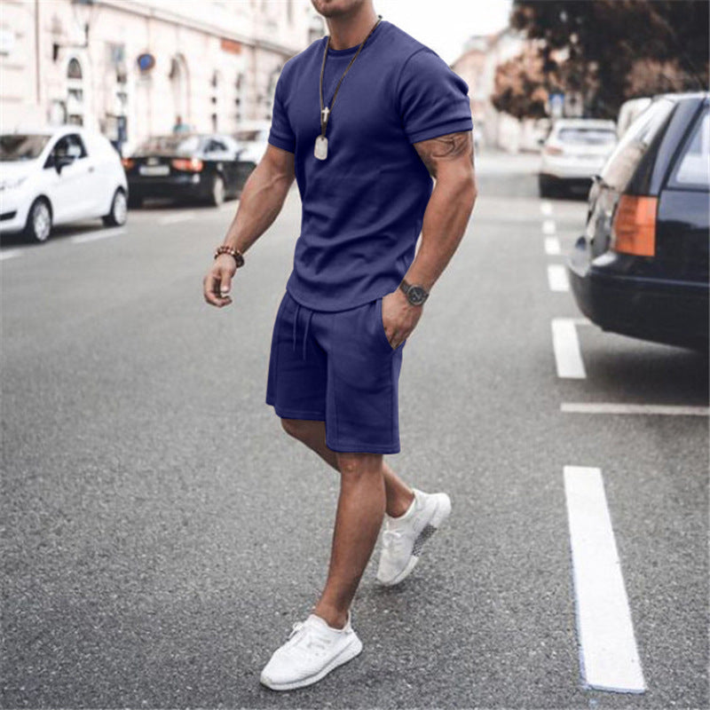 Short Sleeve Shorts Two-Piece Sports And Leisure - KuzuSHOP