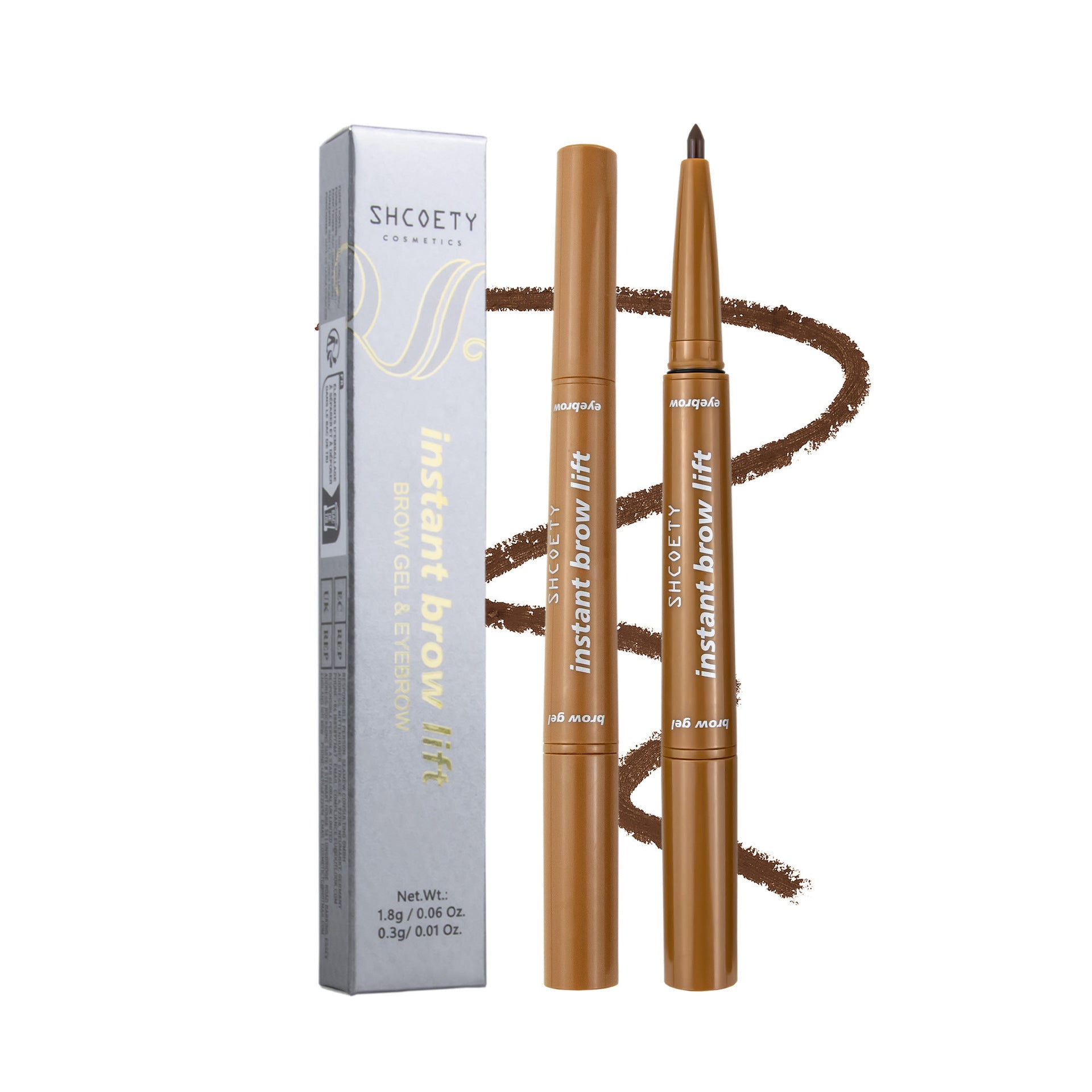 Double-headed Eyebrow Pencil Waterproof Rotation Non-decolorizing - KuzuSHOP