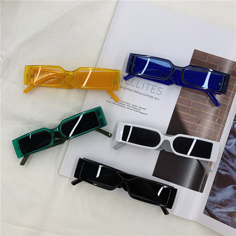 Rectangle Frame Fashion Sunglasses Women Hippie Vintage Designer Wholesale Bulk Shades Glass For Men And Women - KuzuSHOP