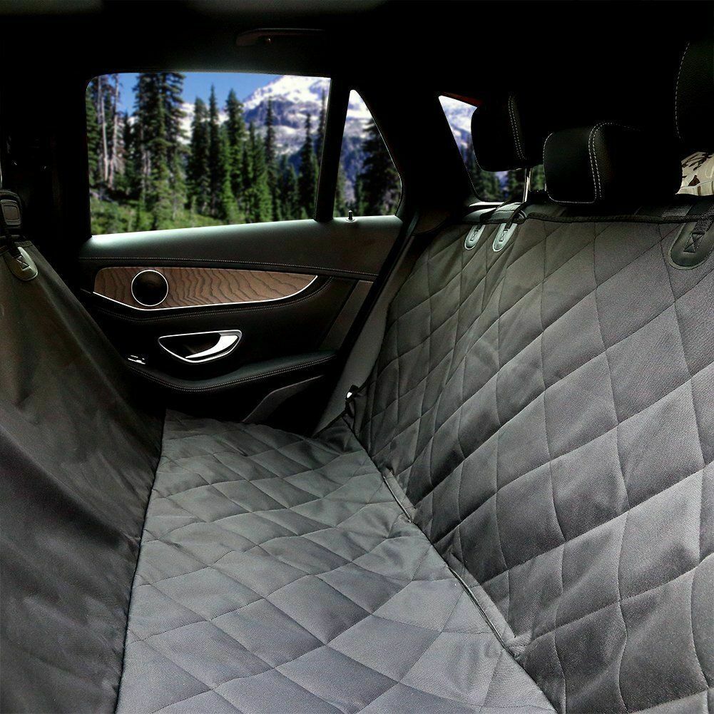 Seat Cover Rear Back Car Pet Dog Travel Waterproof Bench Protector Luxury -Black - KuzuSHOP