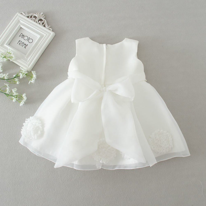 Princess Dress Children's Princess Dress Tutu Skirt One-year-old Baby Baby Girl Dress Flower Girl - KuzuSHOP