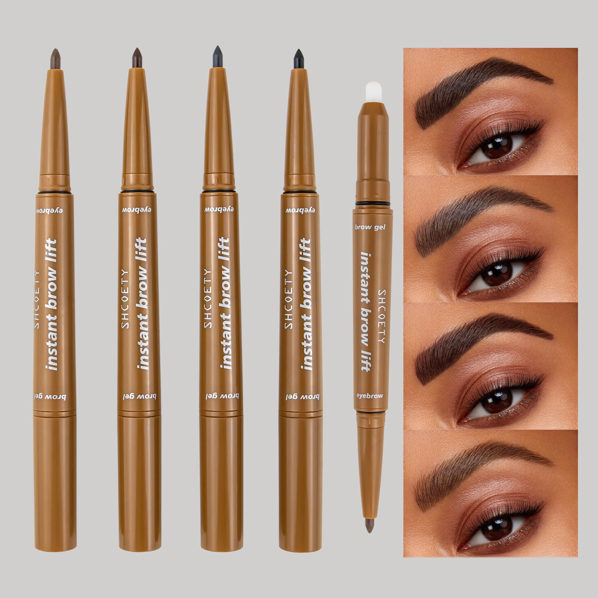 Double-headed Eyebrow Pencil Waterproof Rotation Non-decolorizing - KuzuSHOP