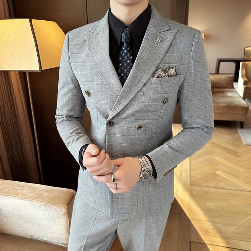 Men's Autumn And Winter Suit Three-piece Business Casual - KuzuSHOP