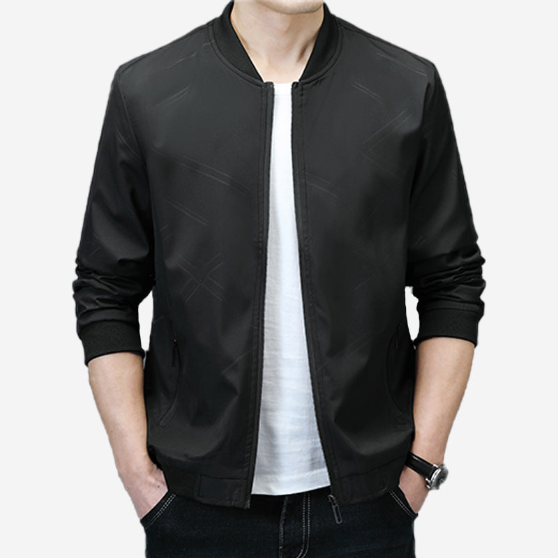 Casual Stand Collar Baseball Uniform Slim Jacket Men's Top - KuzuSHOP