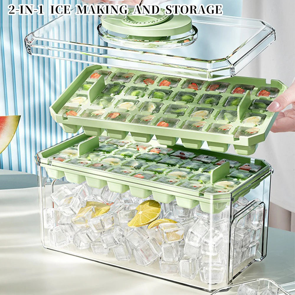 PP Material Ice Mould Quick Demould Ice Cube Tray Creative Party Bar Kitchen Freezer Cooling Drink Ice Box Silicone Molds Kitchen Gadgets - KuzuSHOP