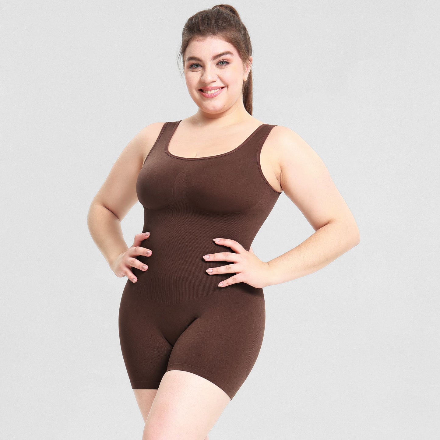 Women's Solid Color Integrated Sports Shapewear - KuzuSHOP