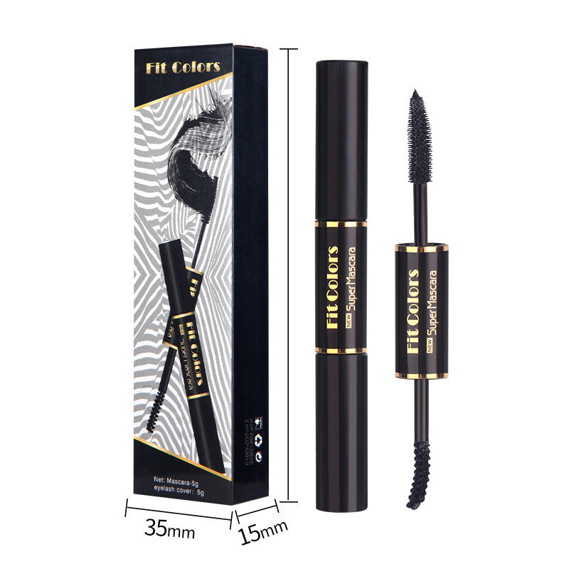 Double-headed Color Mascara Thick Curl More Than Waterproof Not Smudge White Eyebrow Dyeing - KuzuSHOP