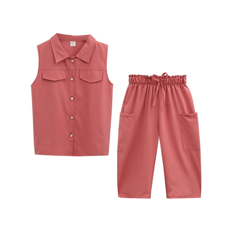 Two-piece Suit Girl Western Style Children Tooling Fashionable Princess - KuzuSHOP