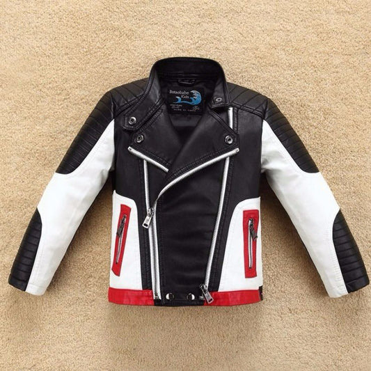 Boy's Thickened Leather Jacket Is Handsome - KuzuSHOP