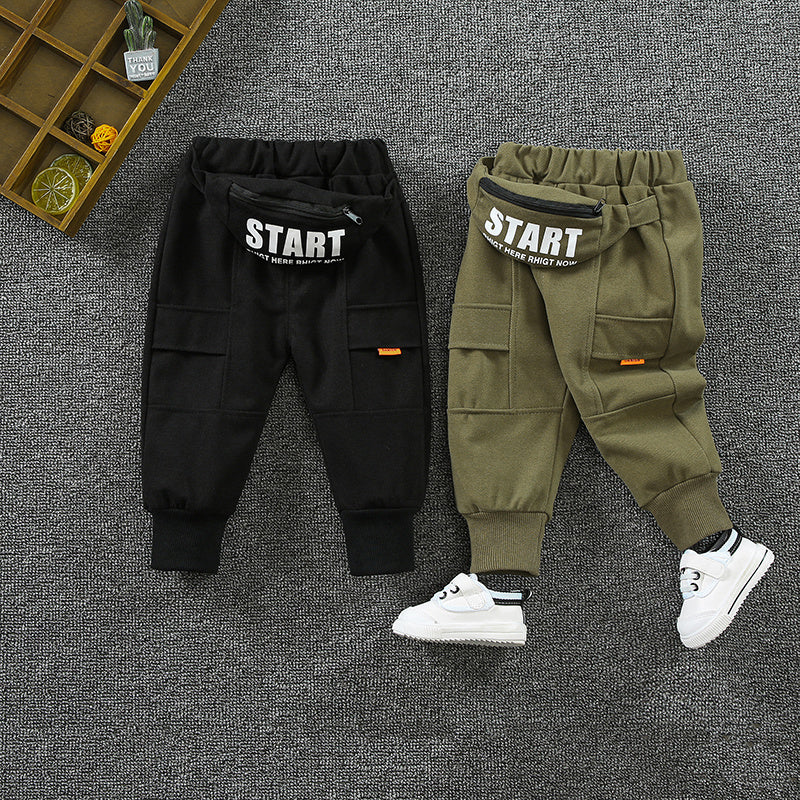 Boys' Spring And Autumn Western Style Casual Pants Children's Workwear - KuzuSHOP