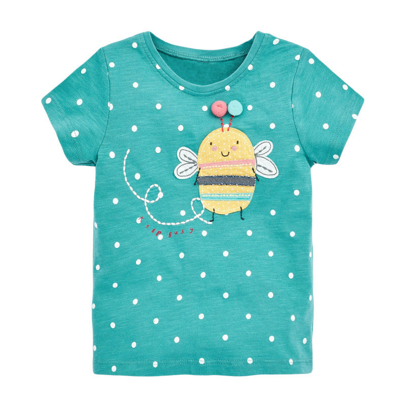 Summer Children's Clothing Cotton Children's Round Neck Short-sleeved T-shirt - KuzuSHOP