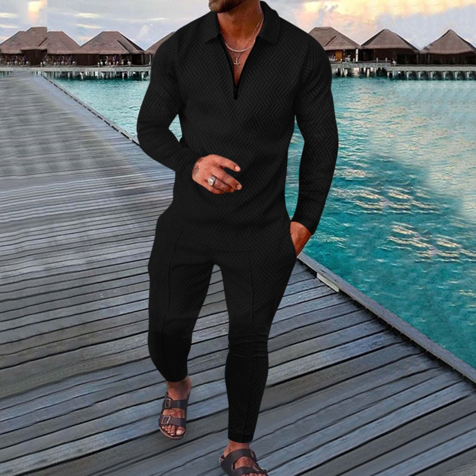 Autumn Long-sleeved Trousers Two-piece Sports And Leisure Men's Suit - KuzuSHOP