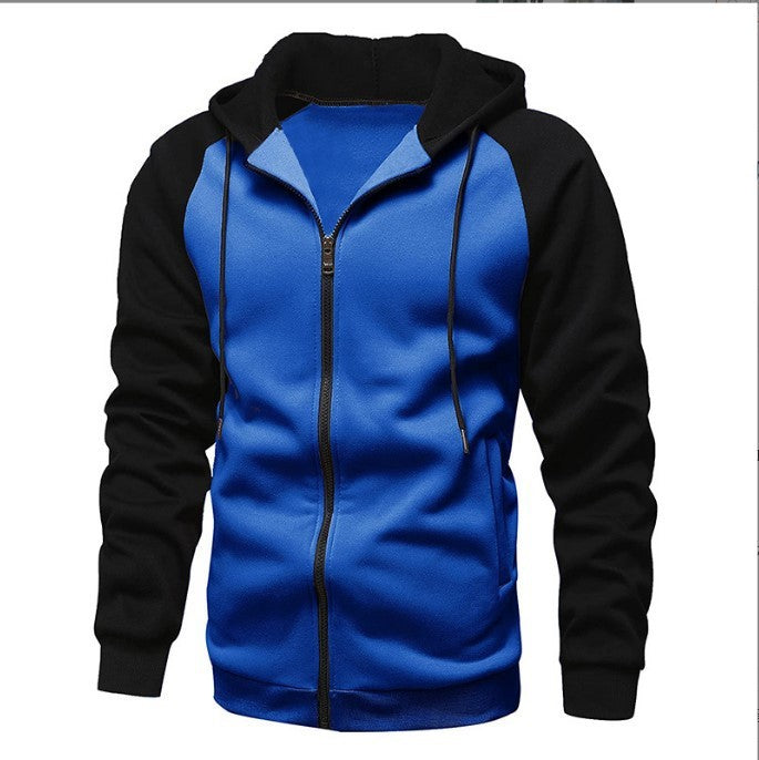 Men's Color-blocking Fashion Raglan Sleeve Sweater - KuzuSHOP