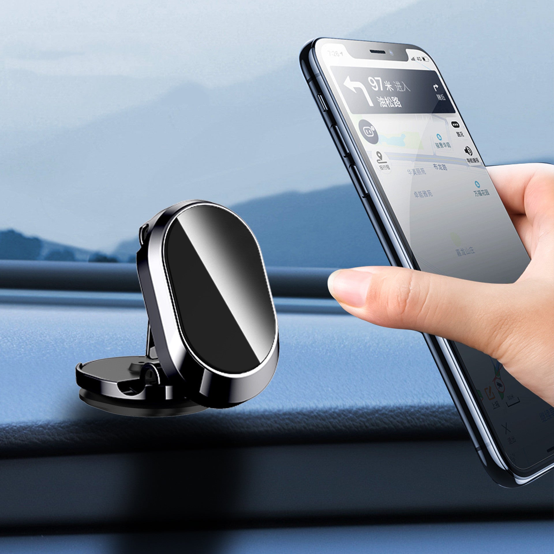Car Folding Magnetic Phone Holder 360 Rotation - KuzuSHOP
