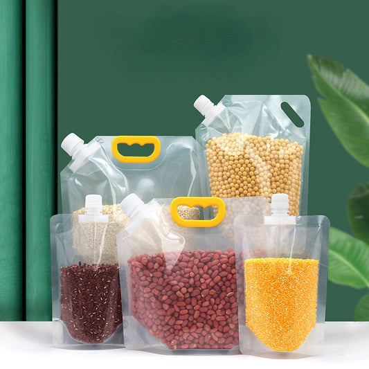 Kitchen Storage Bag Grain Moisture-proof Sealed Bag Insect-proof Transparent Portable Food-grade Transparent Storage Bag - KuzuSHOP