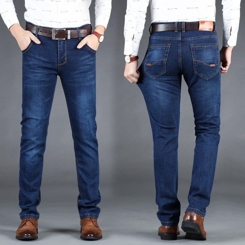 Men's Slim Stretch Slim Straight-leg Jeans - KuzuSHOP