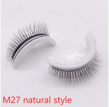 Reusable 3D Mink Lashes Natural False Eyelashes Self Adhesive Fake Glue Free Makeup Eyelash Extension Silk - KuzuSHOP
