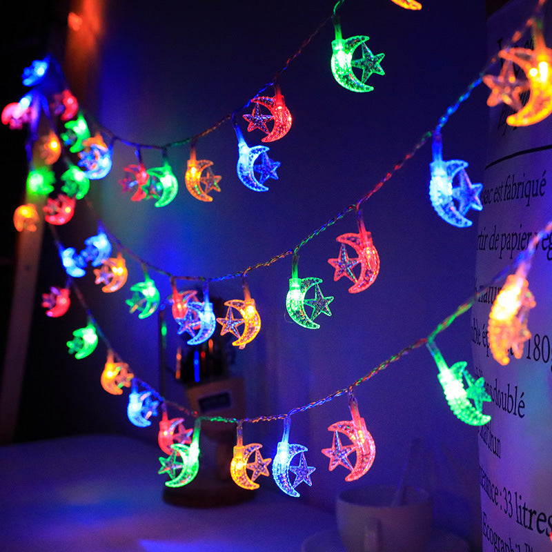Star Moon Lantern String Christmas Day Decorative Lights - KuzuSHOP