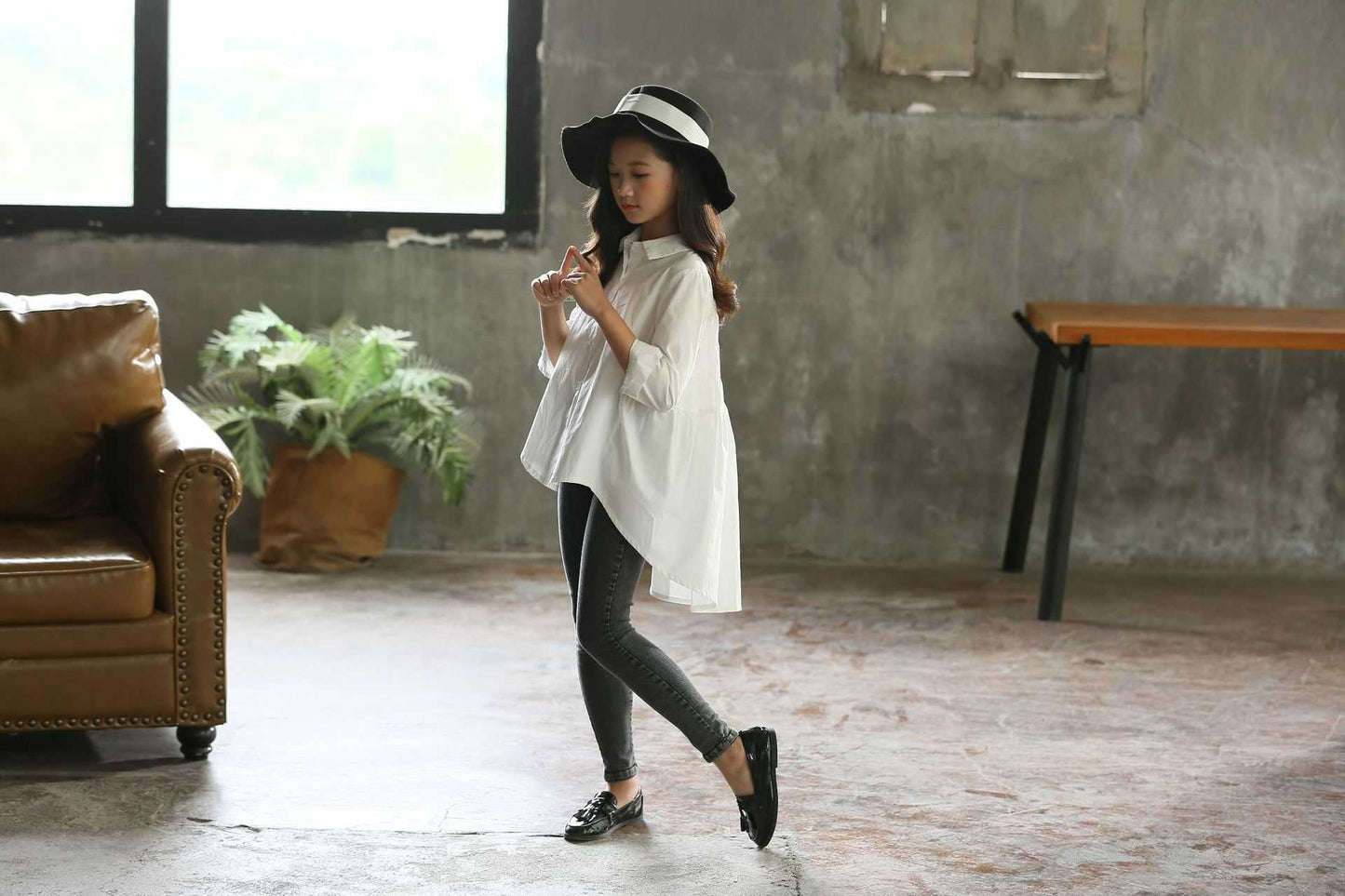 Girls' Big Kids Loose Fashionable Tops Korean Style Shirts Big Kids' Swallowtails - KuzuSHOP