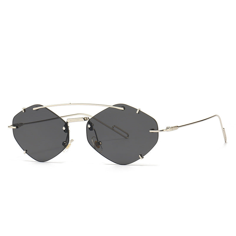 Metal Frameless Sun Glasses Women - KuzuSHOP