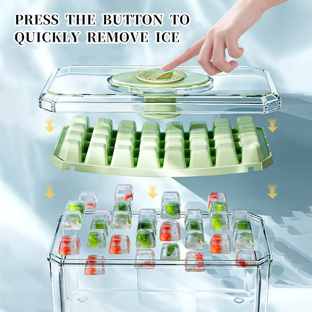 PP Material Ice Mould Quick Demould Ice Cube Tray Creative Party Bar Kitchen Freezer Cooling Drink Ice Box Silicone Molds Kitchen Gadgets - KuzuSHOP