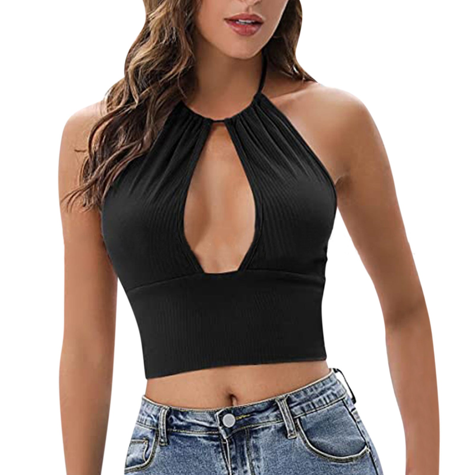 Camisole Halter Vest Women Summer Sexy Hollow Tops - KuzuSHOP