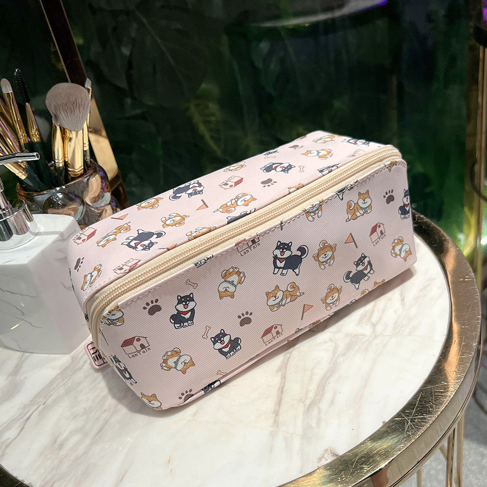 Cute Dog Pets Print Cosmetic Bag Waterproof Makeup Bags Travel - KuzuSHOP