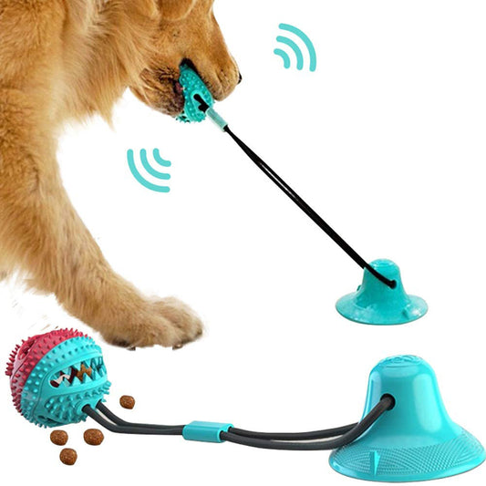 Dog Toys Silicon Suction Cup Tug Interactive Dog Ball Toy For Pet Chew Bite Tooth Cleaning Toothbrush Feeding Pet Supplies - KuzuSHOP