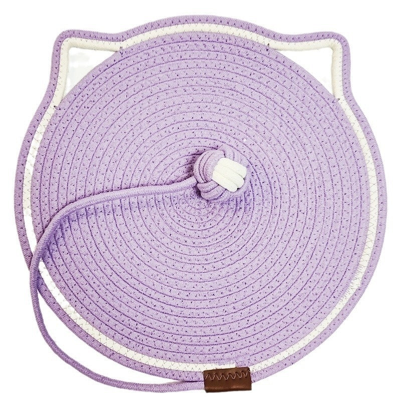 Braided Cotton Rope Cat Claw Mat Self Hi Ball One Piece Sleeping Mat Washable Anti Sticky Scratching Artifact Cat Scratching Mat Pet Products - KuzuSHOP