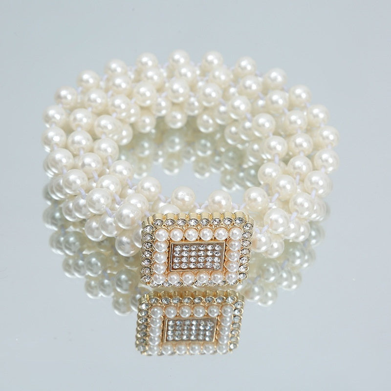 Fashion Jewelry Women's White Pearl Waist Chain Decoration - KuzuSHOP