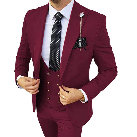 Fashion Men's Three Piece Suit Appear Thin - KuzuSHOP