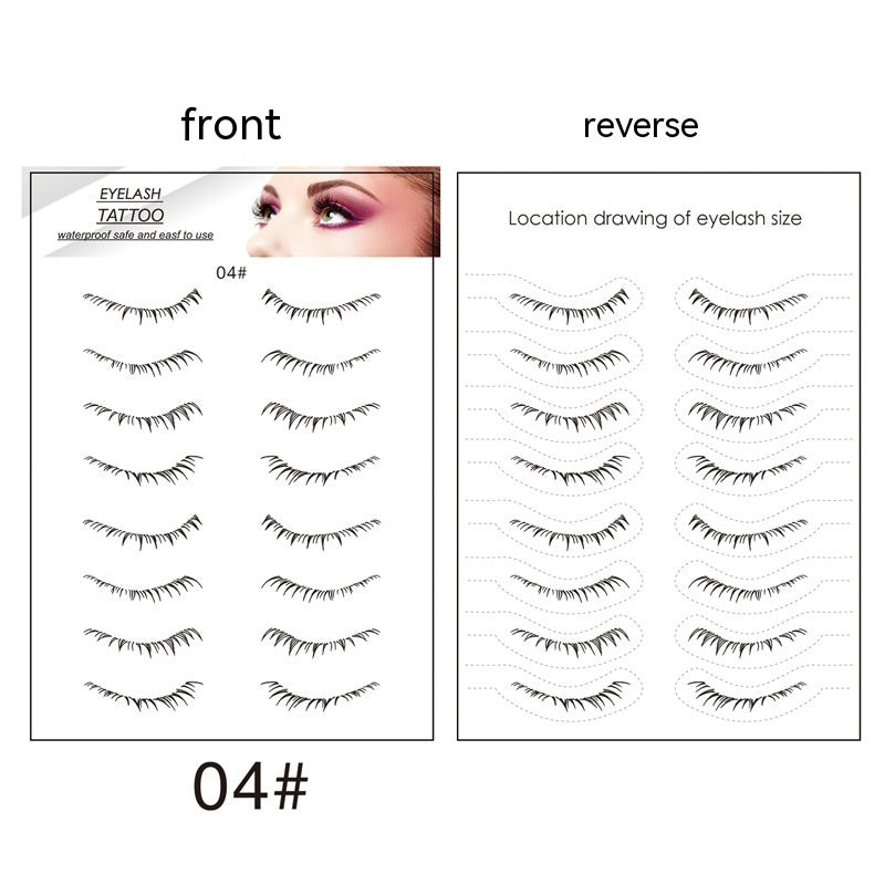 Lower Eyelashes Tattoo Sticker Disposable Waterproof - KuzuSHOP