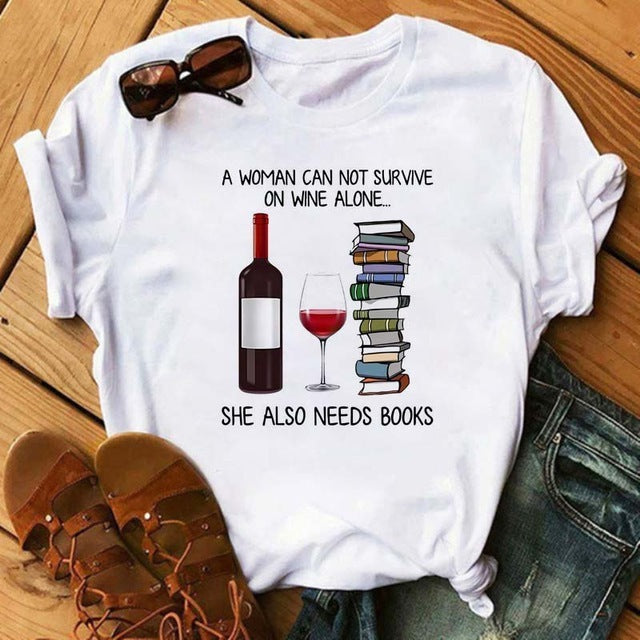 T-shirt Kawaii Rose Gold Wine Glass - KuzuSHOP