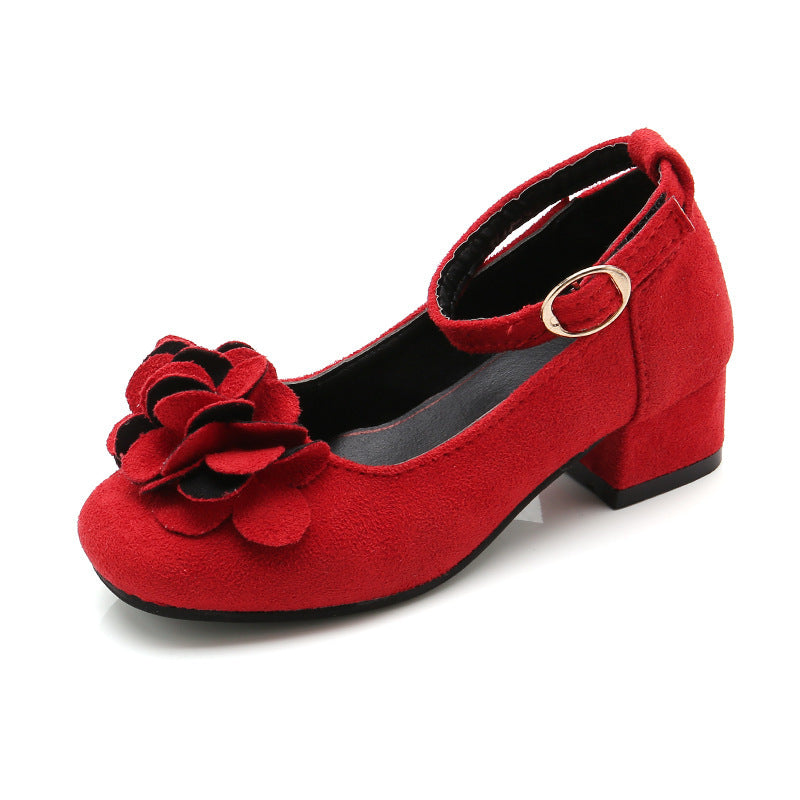 Girls Show Leather Princess High Heels - KuzuSHOP