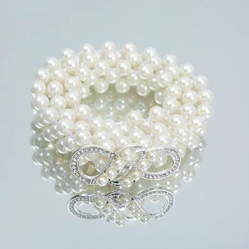 Fashion Jewelry Women's White Pearl Waist Chain Decoration - KuzuSHOP