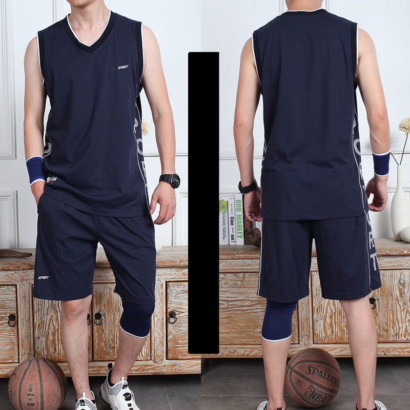 Casual Wear Sleeveless Thin Vest Running Wear Shorts Sportswear - KuzuSHOP