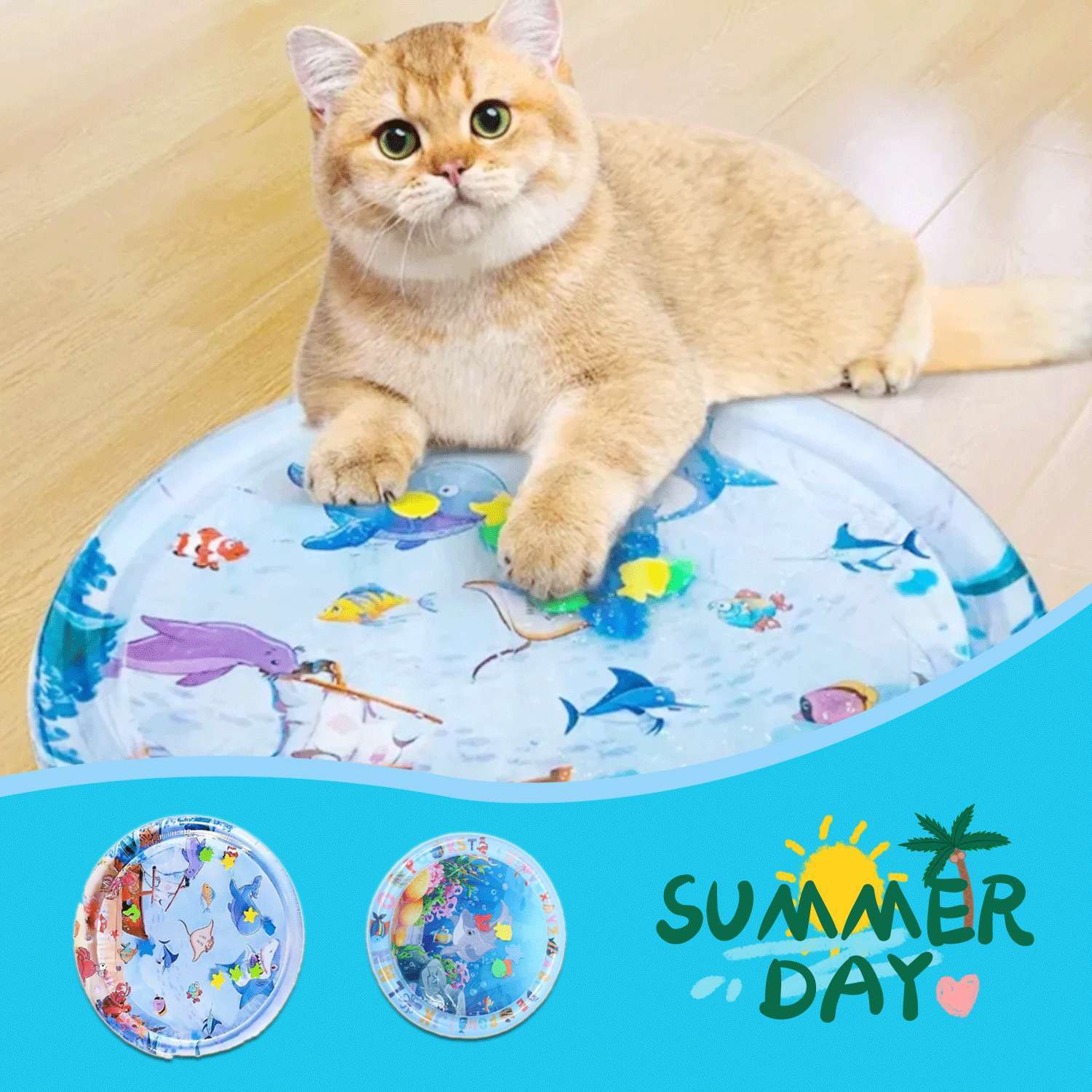 Summer Cooling Pet Water Bed Cushion Ice Pad Dog Sleeping Square Mat For Puppy Dogs Cats Pet Kennel Cool Cold - KuzuSHOP
