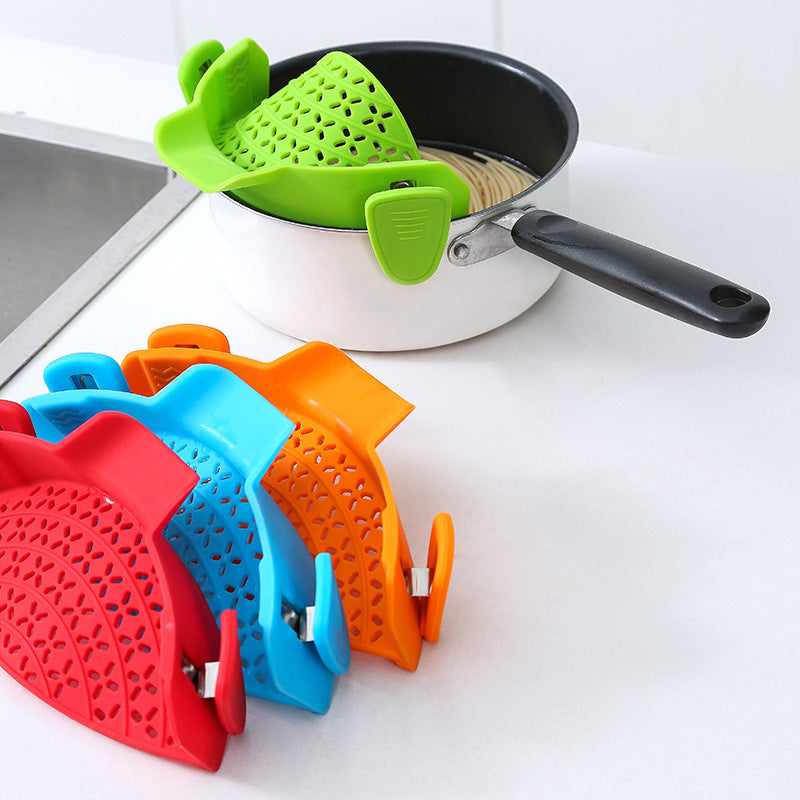 Kitchen Gadgets Silicone Pot Side Drain Stopper - KuzuSHOP