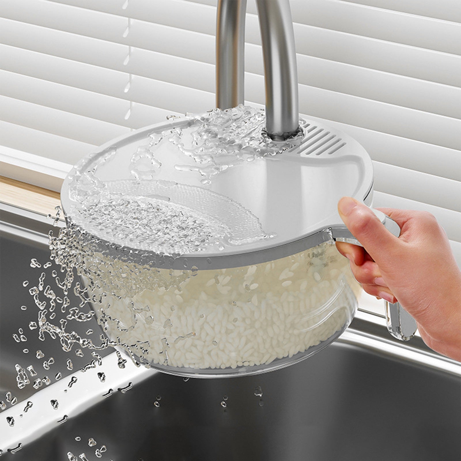 Multifunctional Drainage Basin For Domestic Kitchen Rice Fruit Washing Basket Vegetable Basket Wash Multi Function Kitchen Gadgets - KuzuSHOP