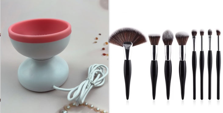 Portable USB Makeup Brush Cleaner Machine Electric Cosmetic Brush Cleaning Washing Tools Automatic Clean Makeup Brushes - KuzuSHOP