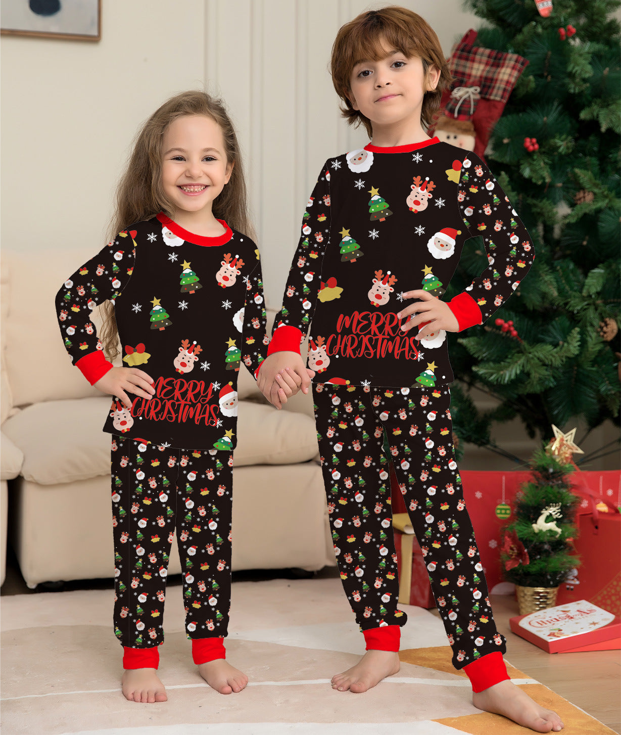 Family Christmas Matching Pajamas Set Christmas Pajamas For Family Christmas PJS Xmas Sleepwear - KuzuSHOP