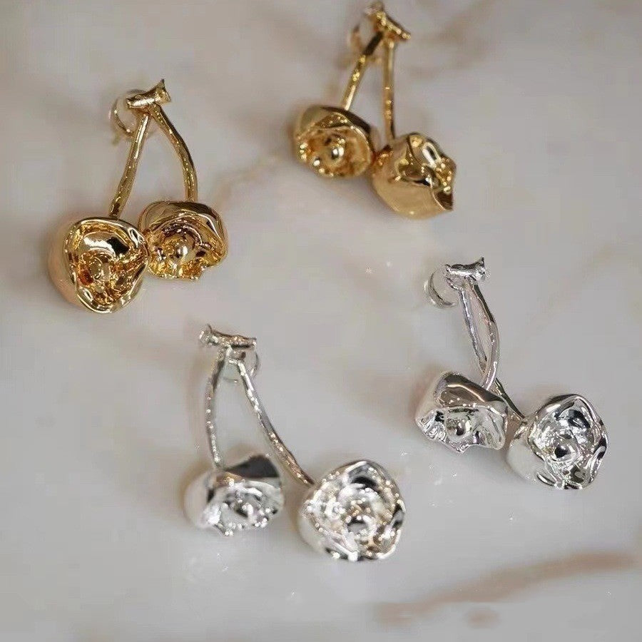 Women's Fashion Silver Plated Dual-wear Earrings - KuzuSHOP